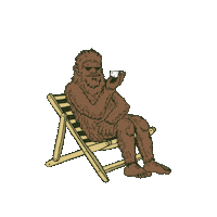 Gif animé Bigfoot assis